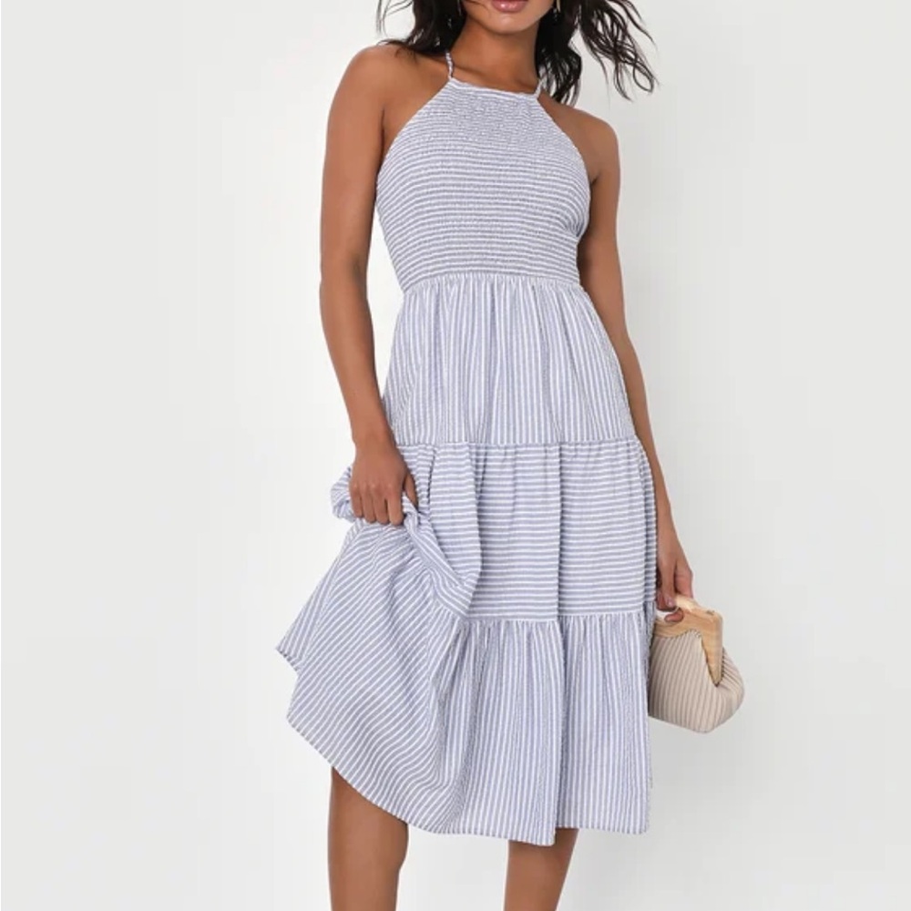 Striped Blue and White Women's dress